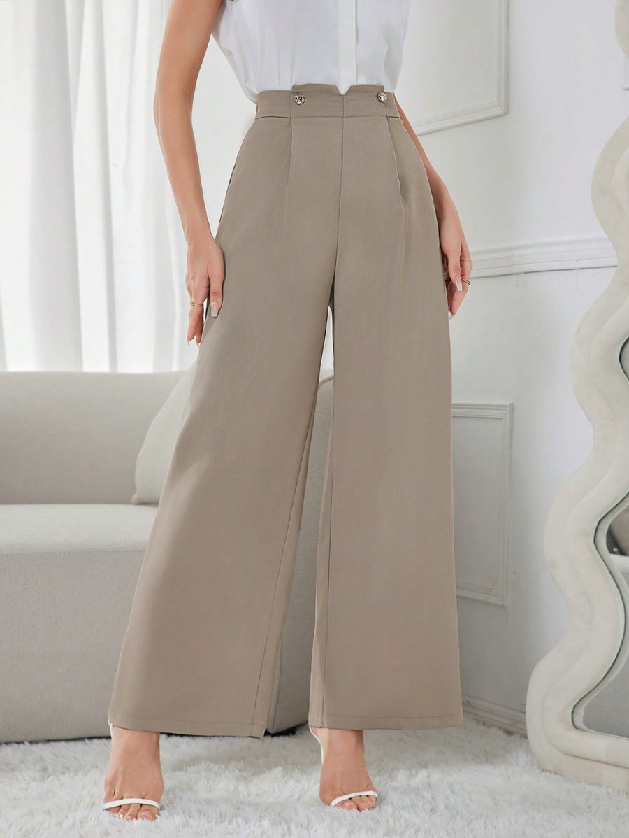 Pantalón Unicolor Con Pliegues Pantalon 03 ZAPRINI Beige S 