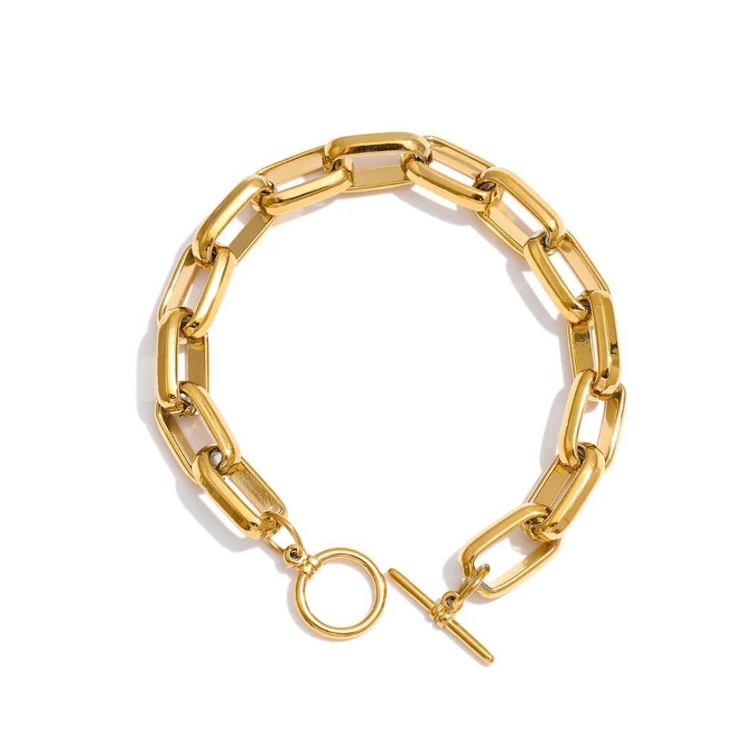 Pulsera De Cadena Enchapado En Oro 18K Pulsera 03 ZAPRINI Oro 