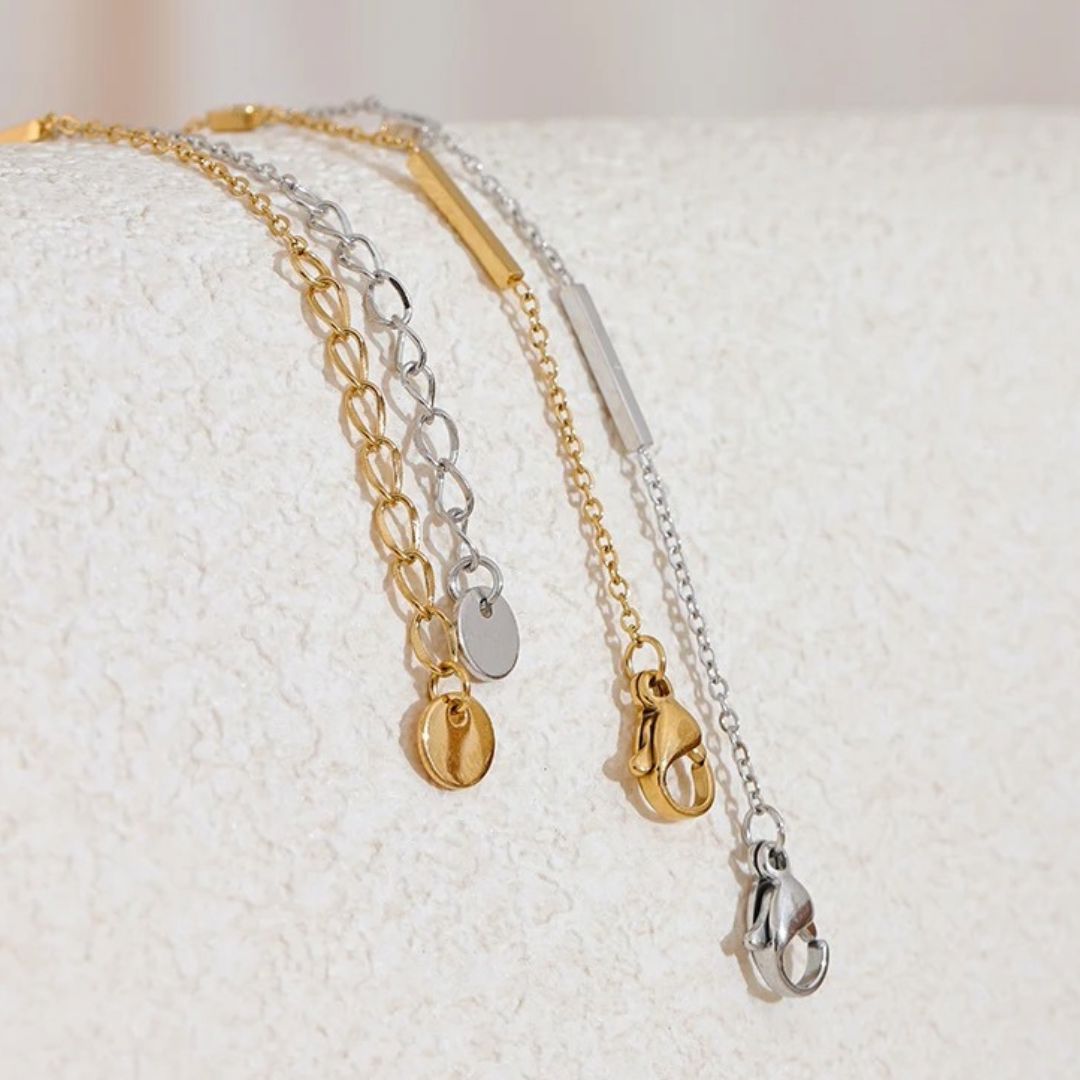Pulsera De Cadena Fina Con Circonia Enchapado En Oro 18K Pulsera 02 ZAPRINI 