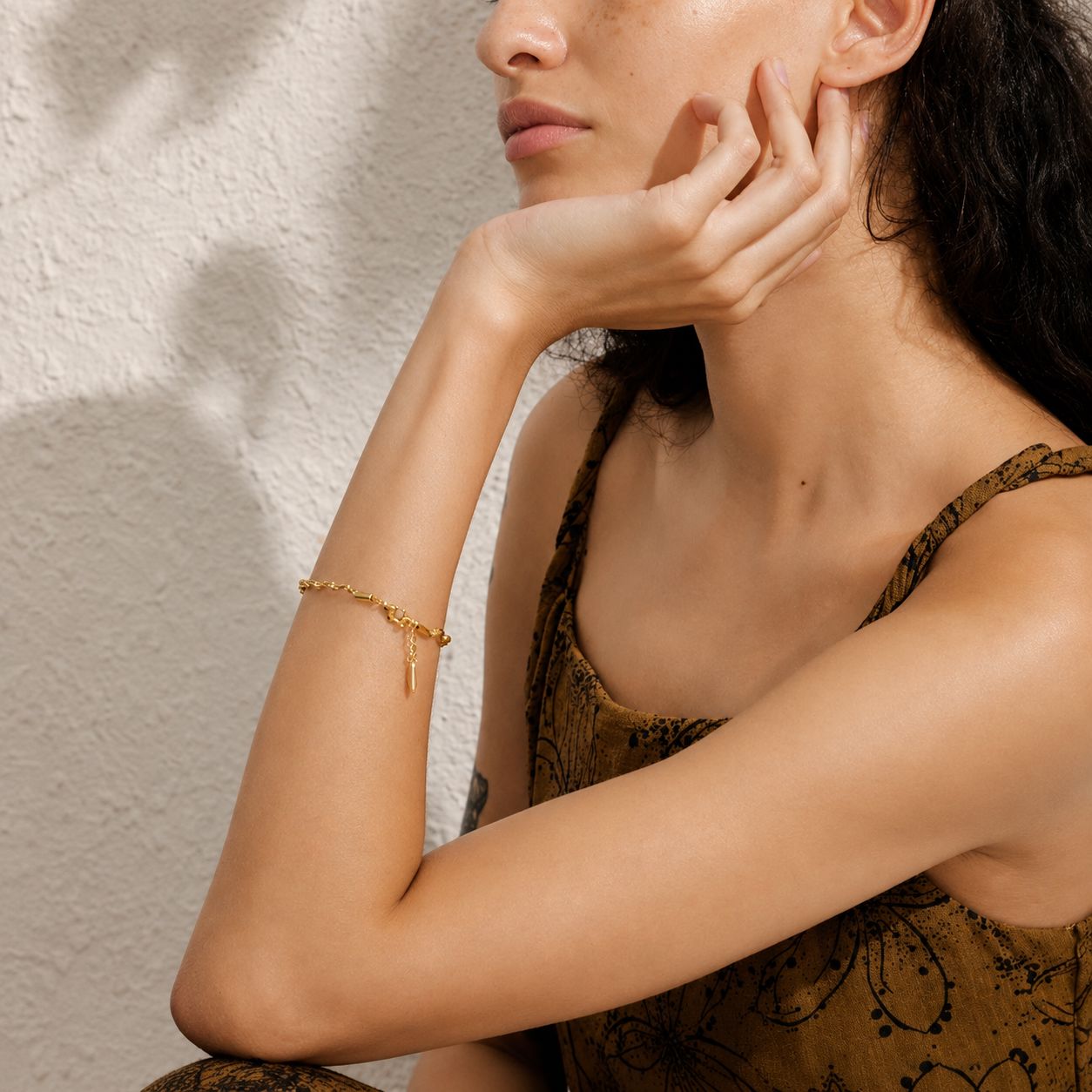 Pulsera De Cadena Trenzada Enchapado En Oro 18K Pulsera 05 ZAPRINI 