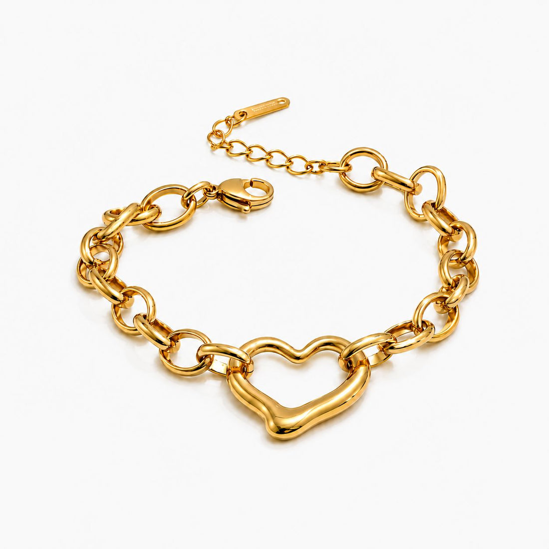 Pulsera Con Corazón Enchapado En Oro 18K Pulsera 06 ZAPRINI Oro 