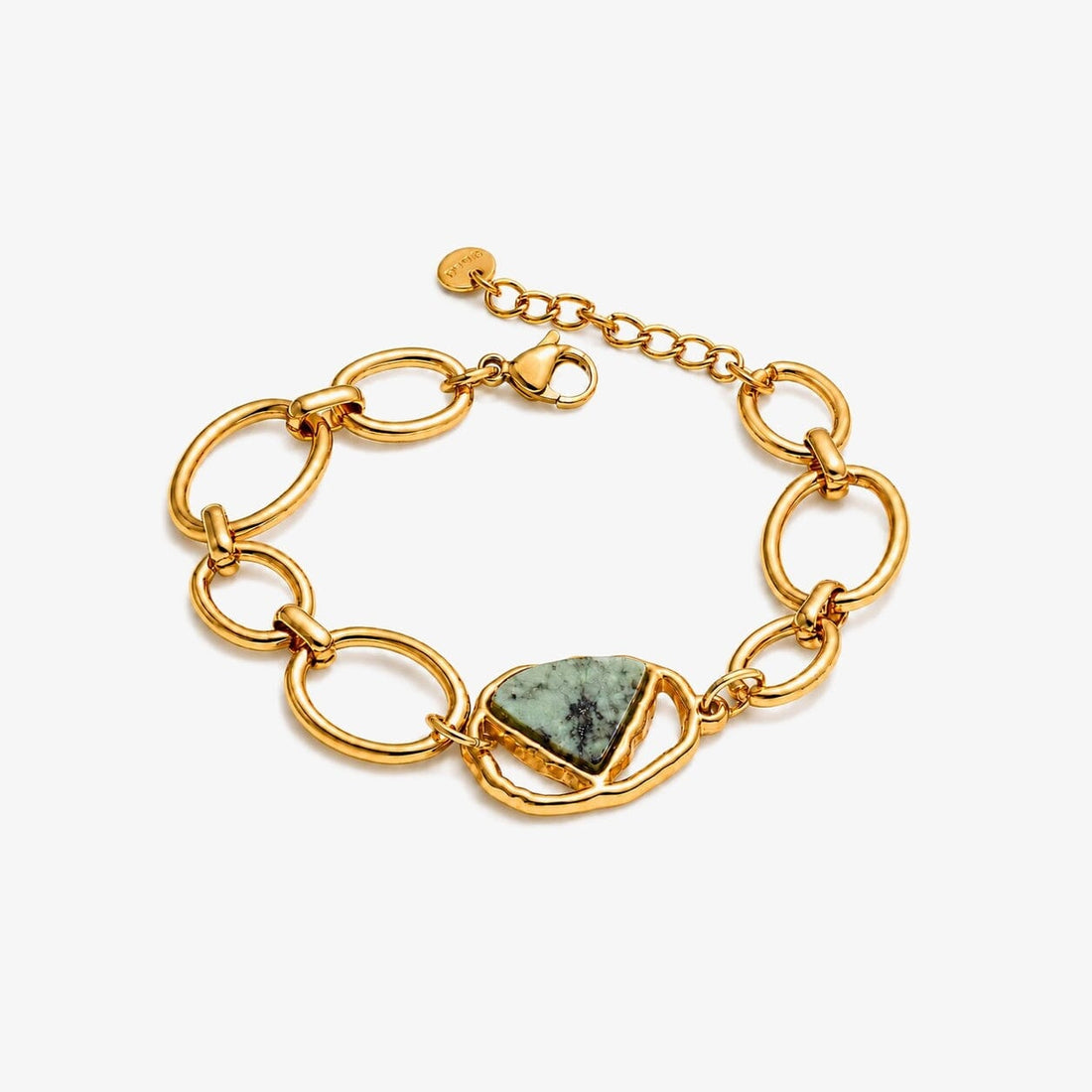 Pulsera Con Piedra Natural Enchapado En Oro 18K Pulsera 07 ZAPRINI Oro 