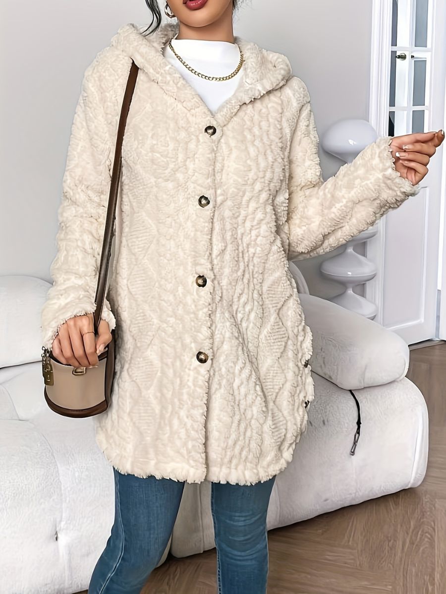 SACO AFELPADO CON CAPUCHA Saco 07 ZAPRINI Beige S 