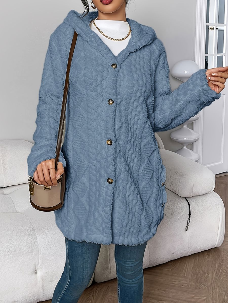 SACO AFELPADO CON CAPUCHA Saco 07 ZAPRINI Azul S 