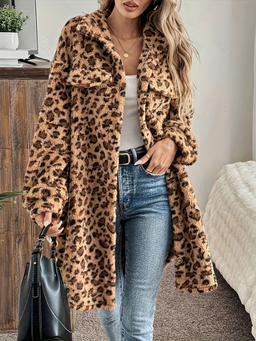SACO AFELPADO LEOPARDO Saco 01 ZAPRINI S 
