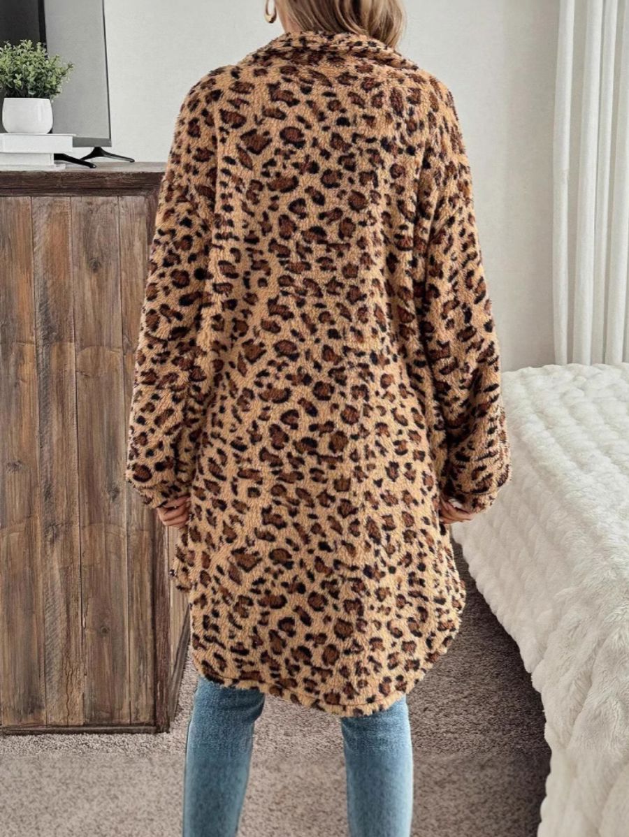 SACO AFELPADO LEOPARDO Saco 01 ZAPRINI S 