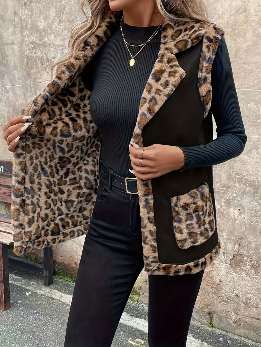 SACO CON AFELPADO LEOPARDO Saco 11 ZAPRINI 