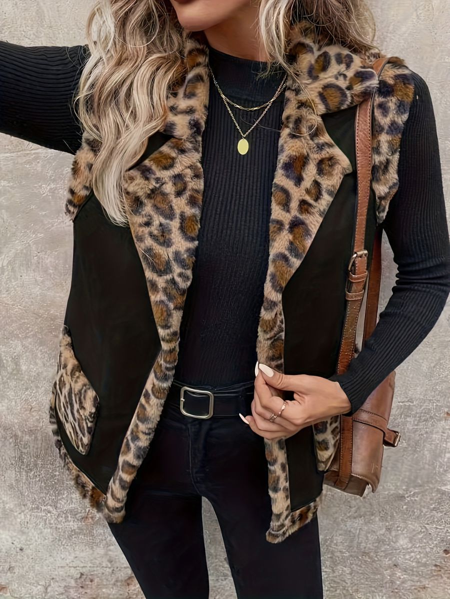 SACO CON AFELPADO LEOPARDO Saco 11 ZAPRINI 