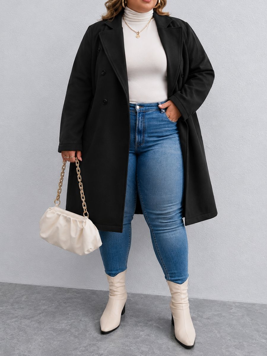 SACO CON BOLSILLOS Y BOTONES PLUS SIZE Saco Plus Size 08 ZAPRINI 