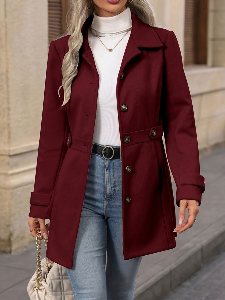 SACO DE PAÑO CEÑIDO CON BOTONES Saco 03 ZAPRINI Bordo S 