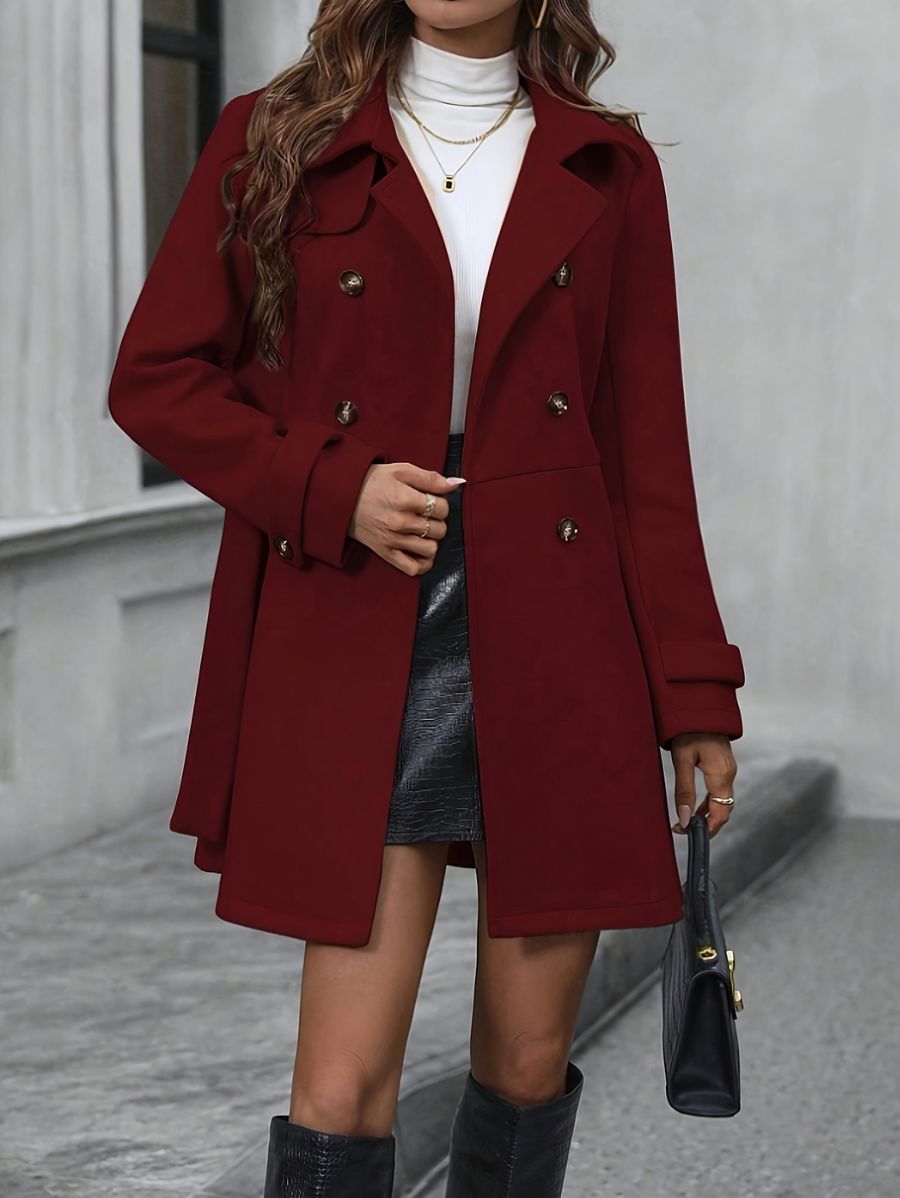 SACO DE PAÑO CON CINTURÓN Saco 23 ZAPRINI Bordo S 