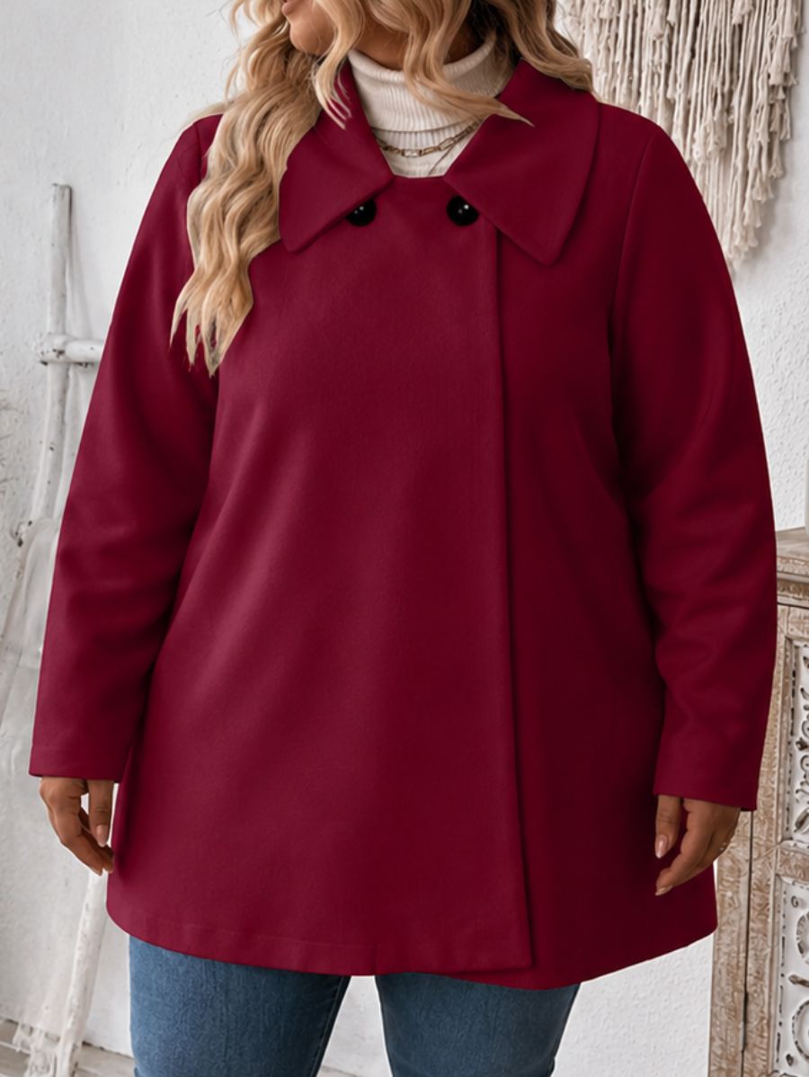 SACO DE PAÑO CON DOS BOTONES PLUS SIZE Saco Plus Size 05 ZAPRINI Bordo 1XL 