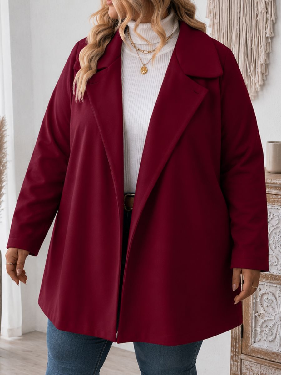 SACO DE PAÑO CON DOS BOTONES PLUS SIZE Saco Plus Size 05 ZAPRINI 