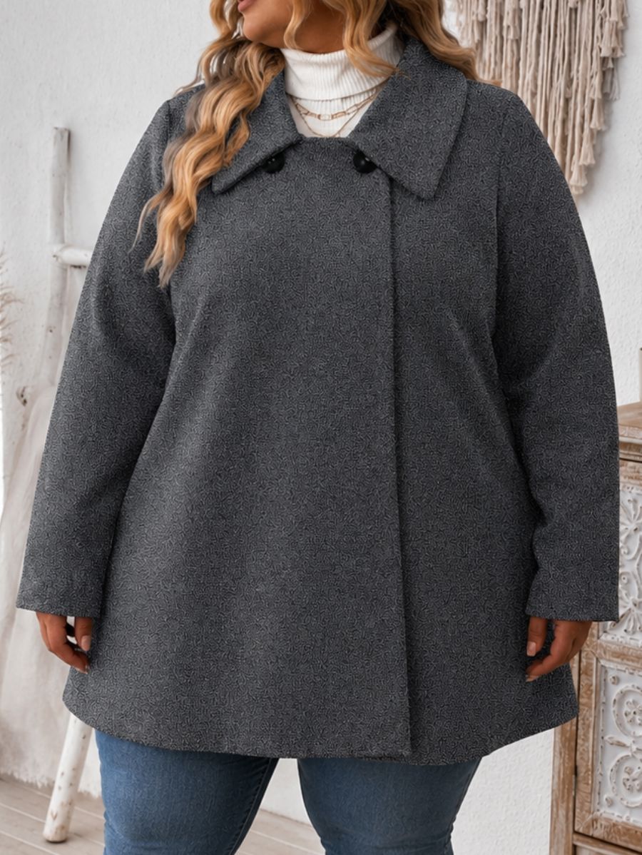 SACO DE PAÑO CON DOS BOTONES PLUS SIZE Saco Plus Size 05 ZAPRINI Gris 1XL 