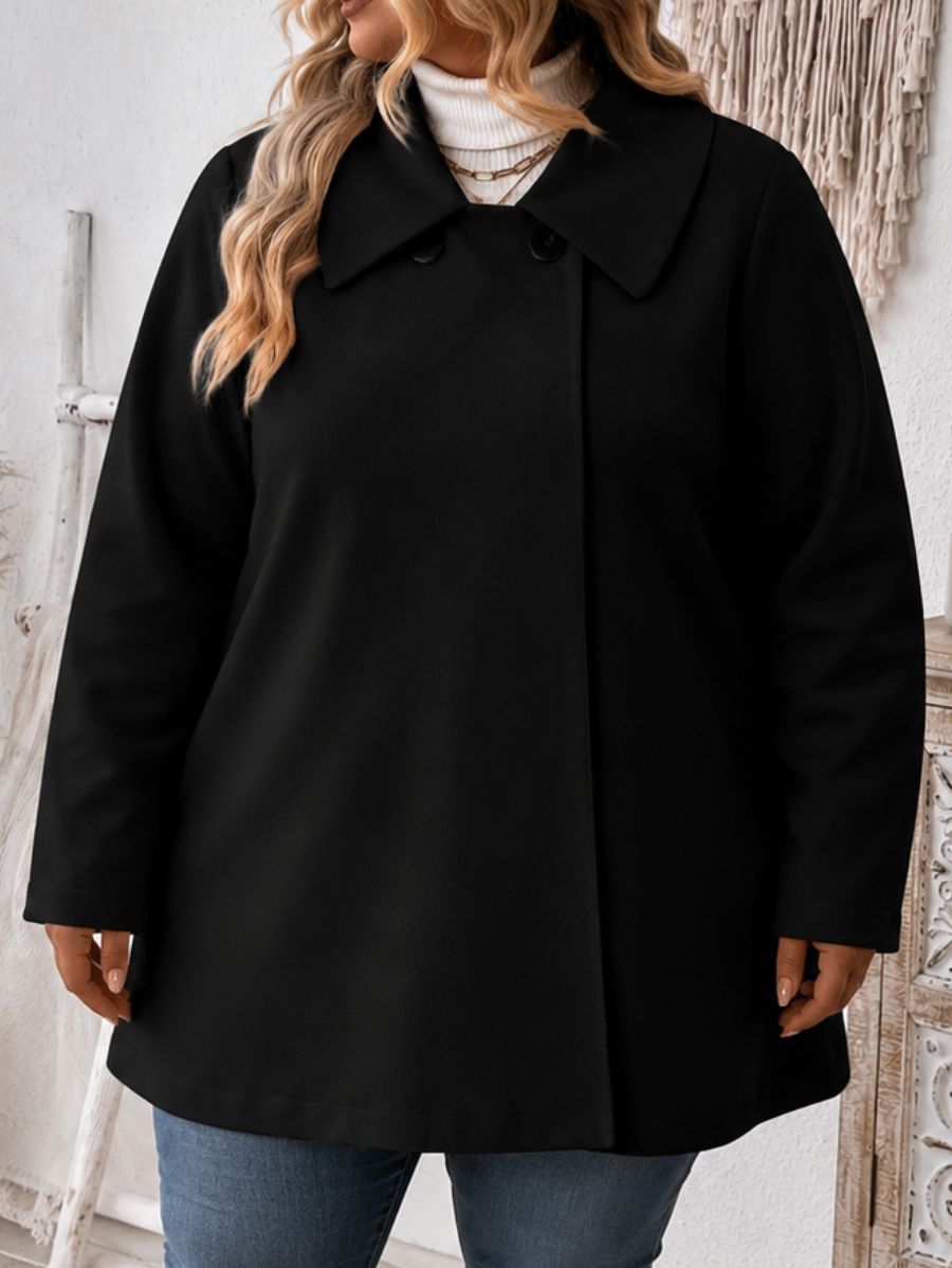 SACO DE PAÑO CON DOS BOTONES PLUS SIZE Saco Plus Size 05 ZAPRINI Negro 1XL 