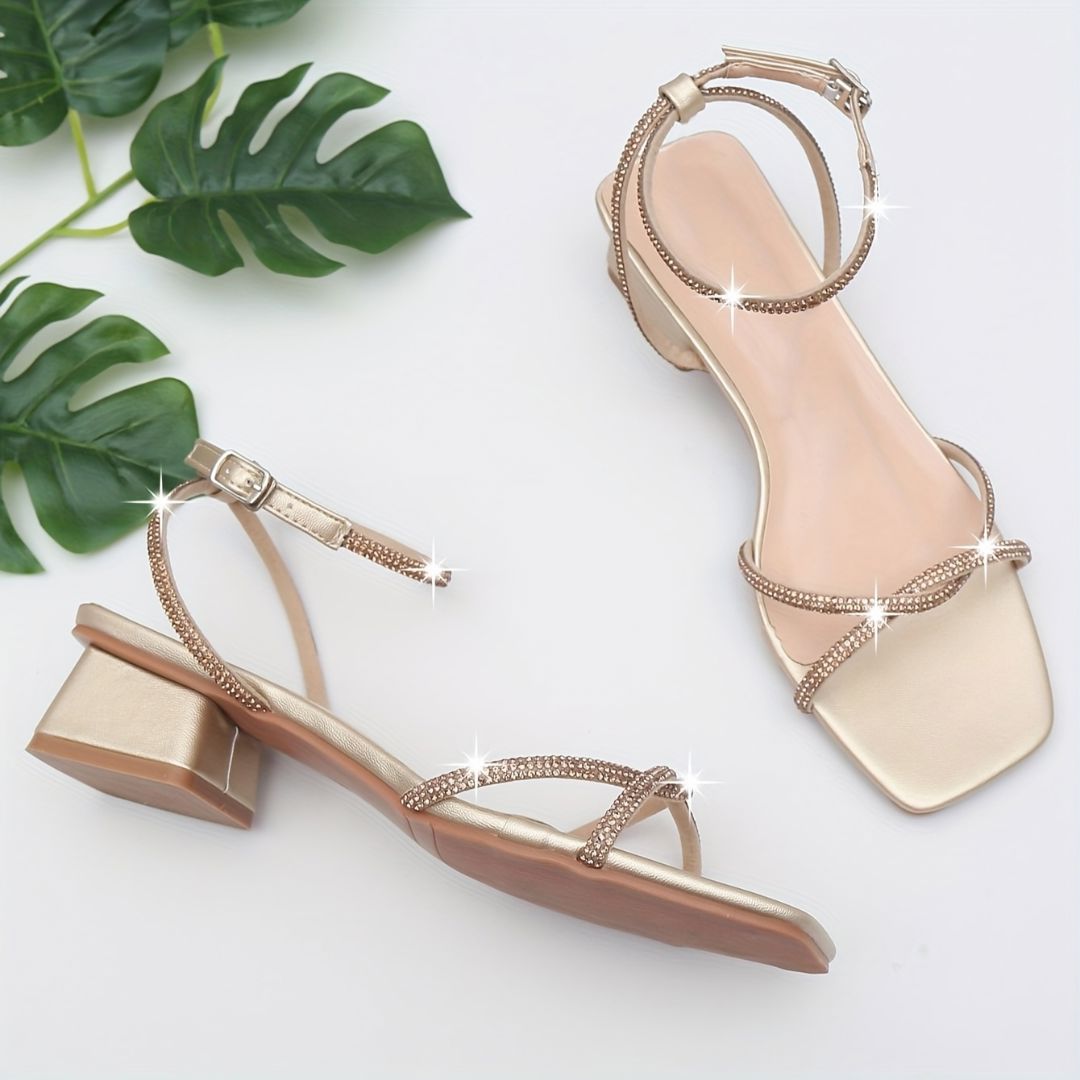 SANDALIAS DE TACÓN CON BRILLOS Sandalia 1 ZAPRINI 34 