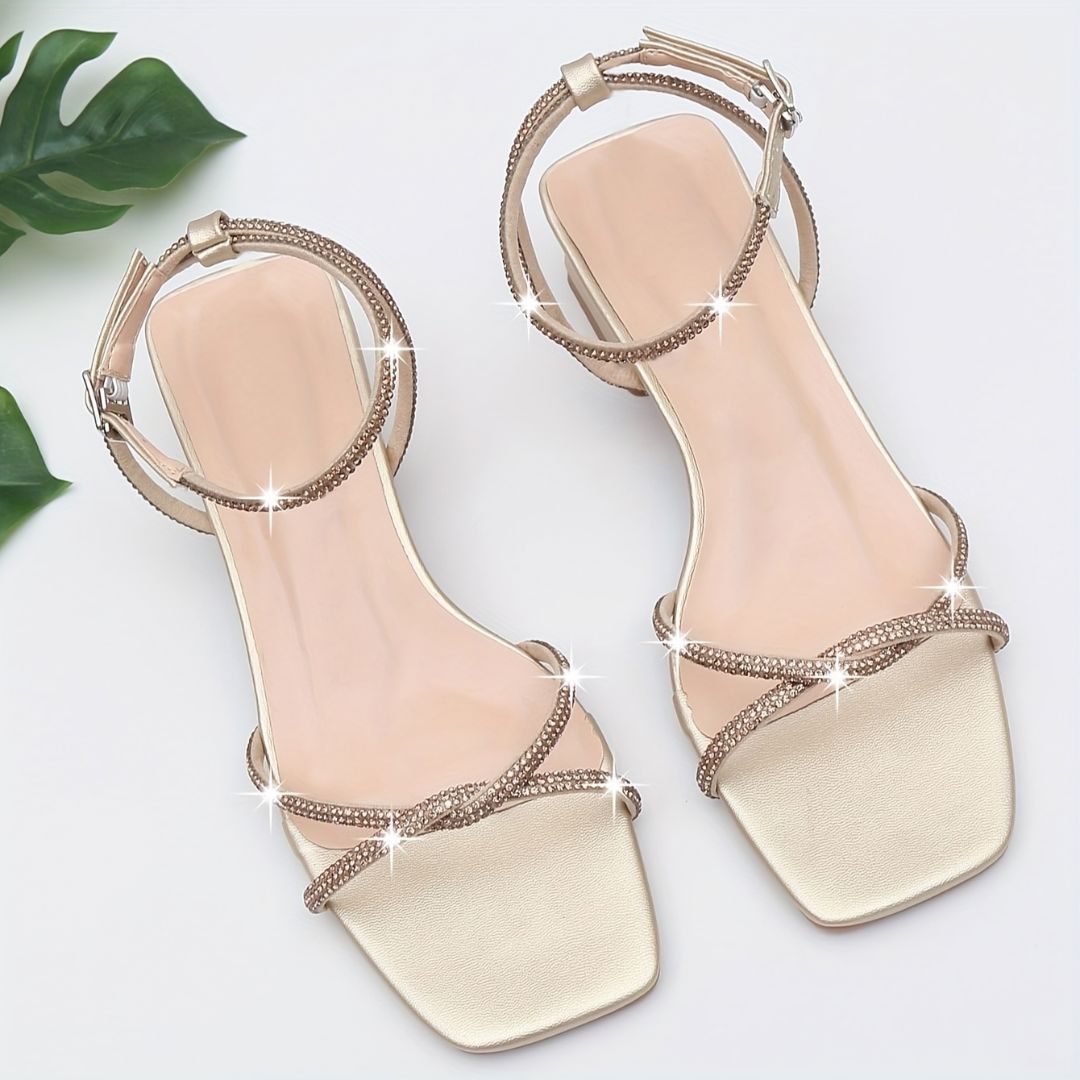 SANDALIAS DE TACÓN CON BRILLOS Sandalia 1 ZAPRINI 34 