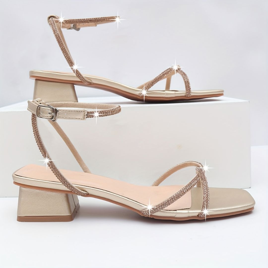 SANDALIAS DE TACÓN CON BRILLOS Sandalia 1 ZAPRINI 