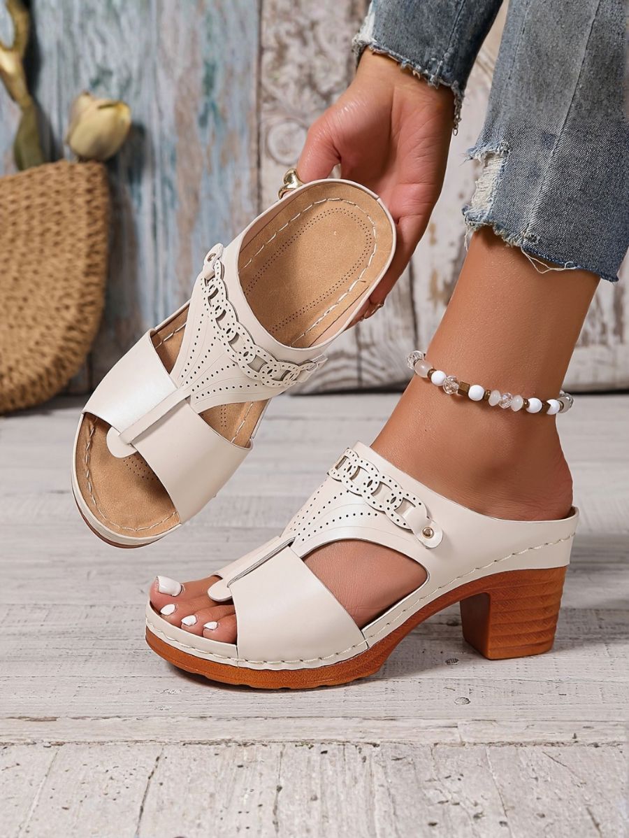 SANDALIAS CON TACÓN Y PUNTA ABIERTA Sandalia 4 ZAPRINI Beige 34 