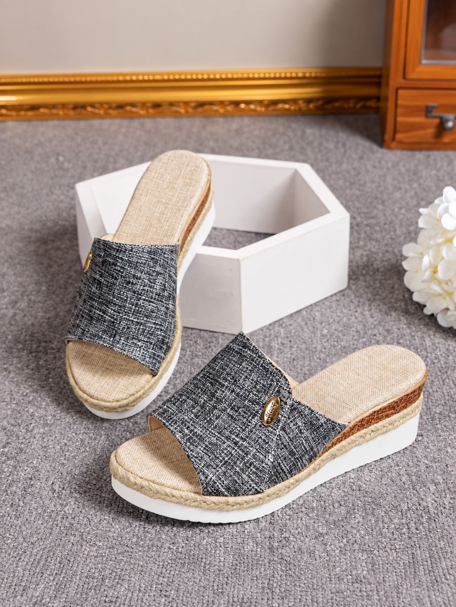SANDALIAS DE PLATAFORMA CON DETALLE DORADO Sandalia 21 ZAPRINI Gris 34 