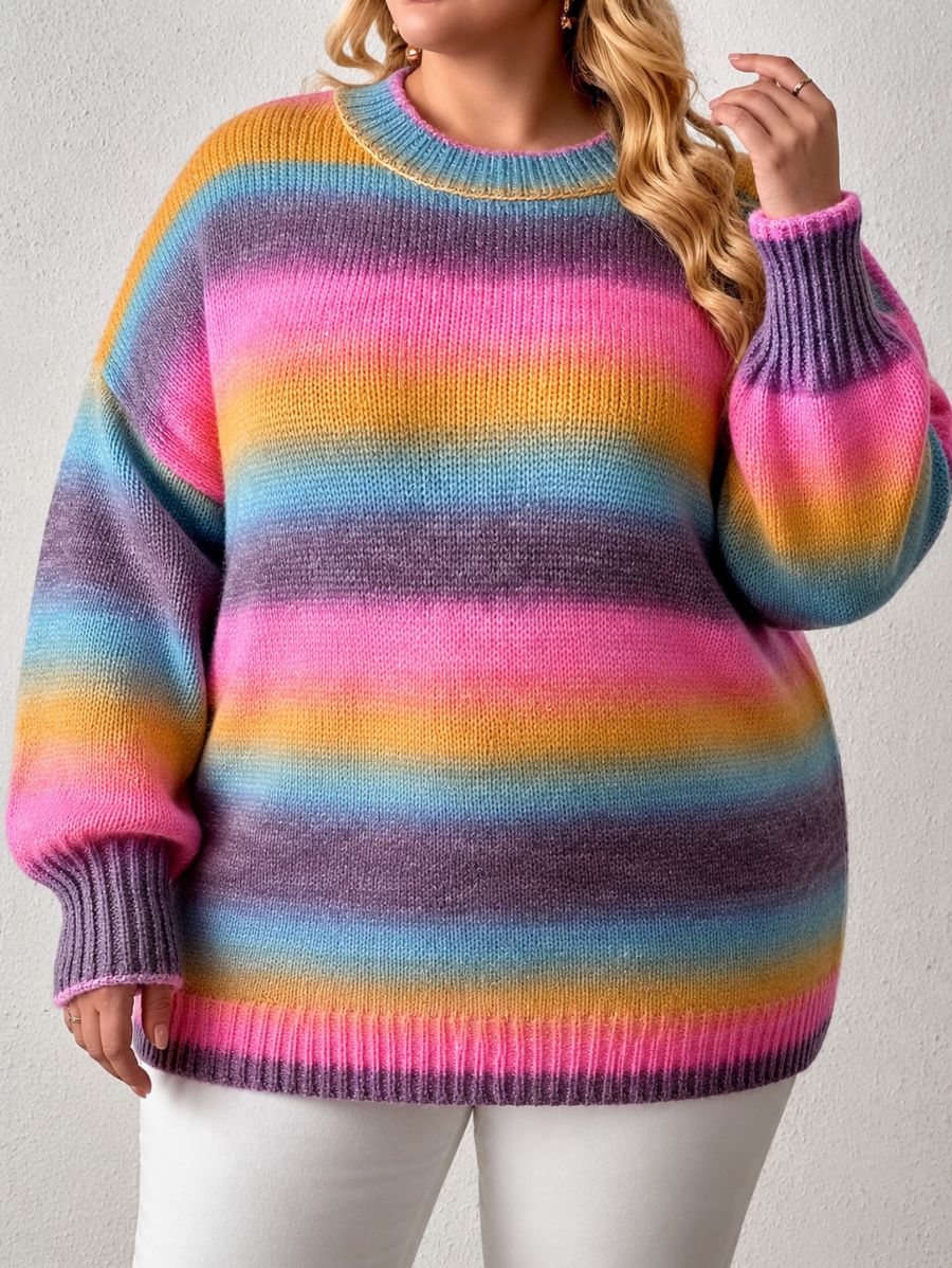 SUÉTER COLORIDO PLUS SIZE Sueter Plus Size 08 ZAPRINI 1XL 