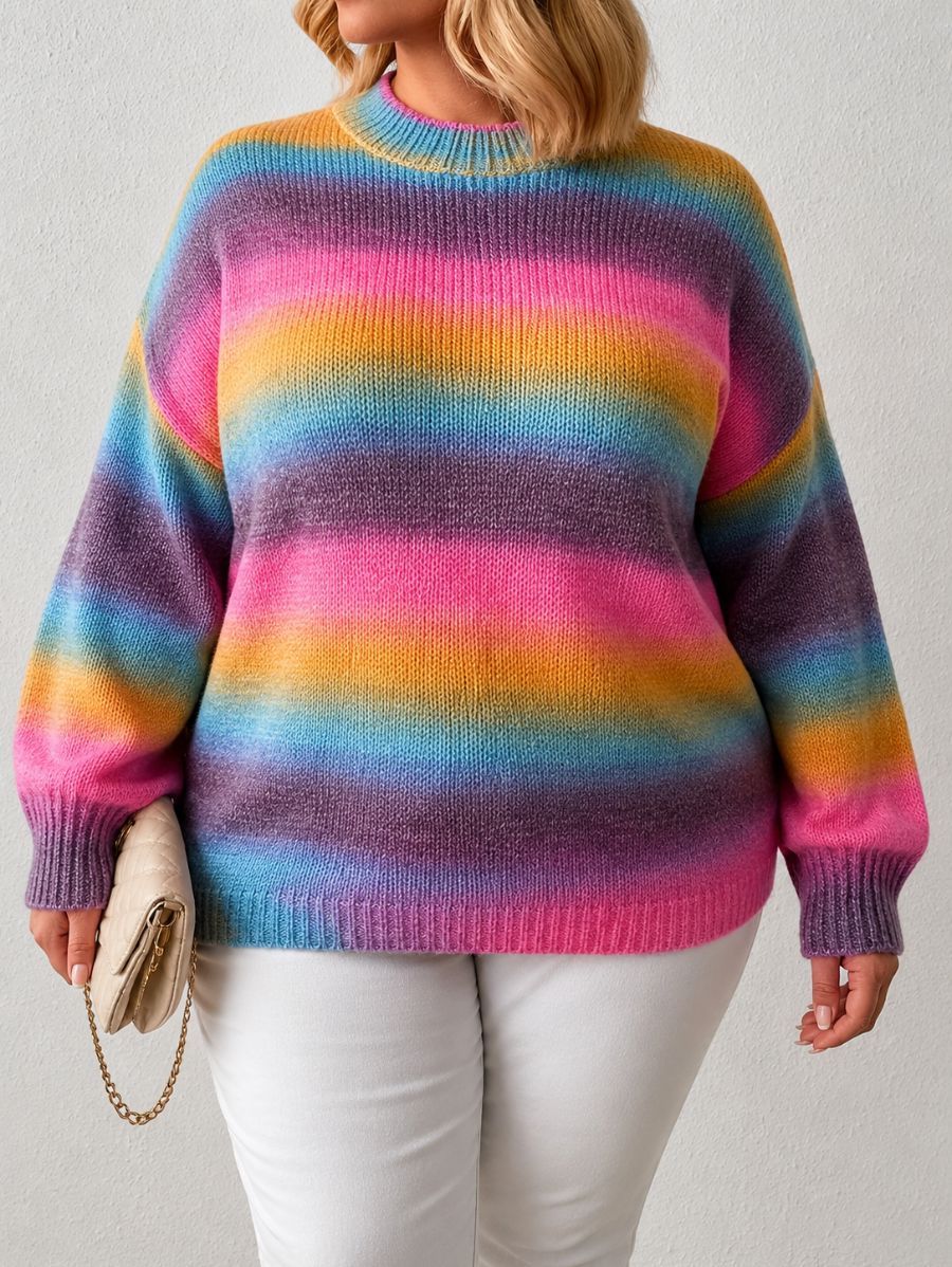 SUÉTER COLORIDO PLUS SIZE Sueter Plus Size 08 ZAPRINI 