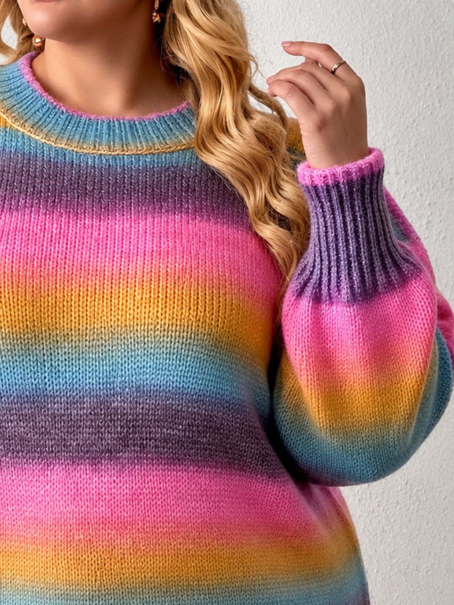 SUÉTER COLORIDO PLUS SIZE Sueter Plus Size 08 ZAPRINI 