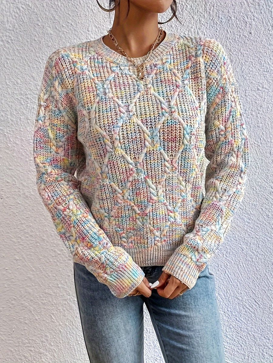 SUÉTER CON CUELLO REDONDO COLORIDO Sueter 42 ZAPRINI S 
