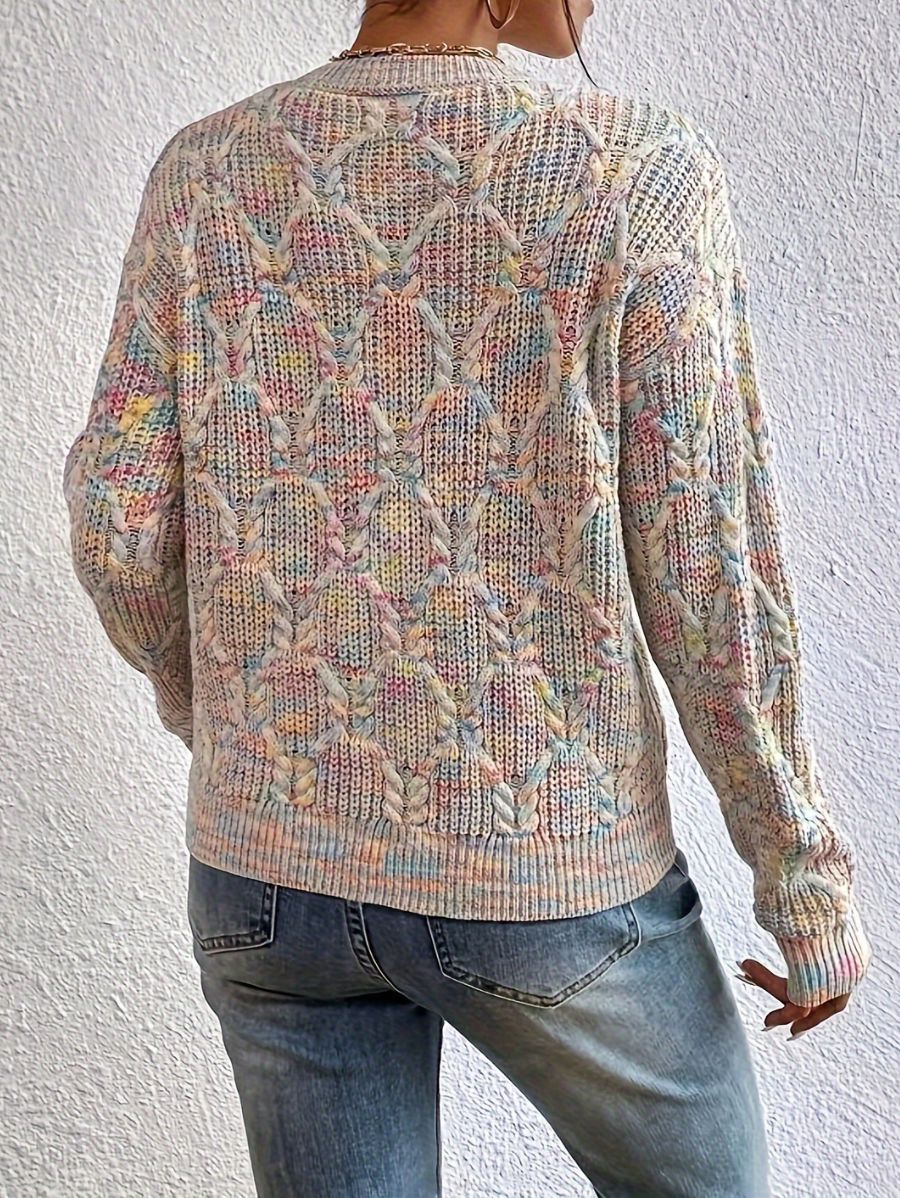 SUÉTER CON CUELLO REDONDO COLORIDO Sueter 42 ZAPRINI 