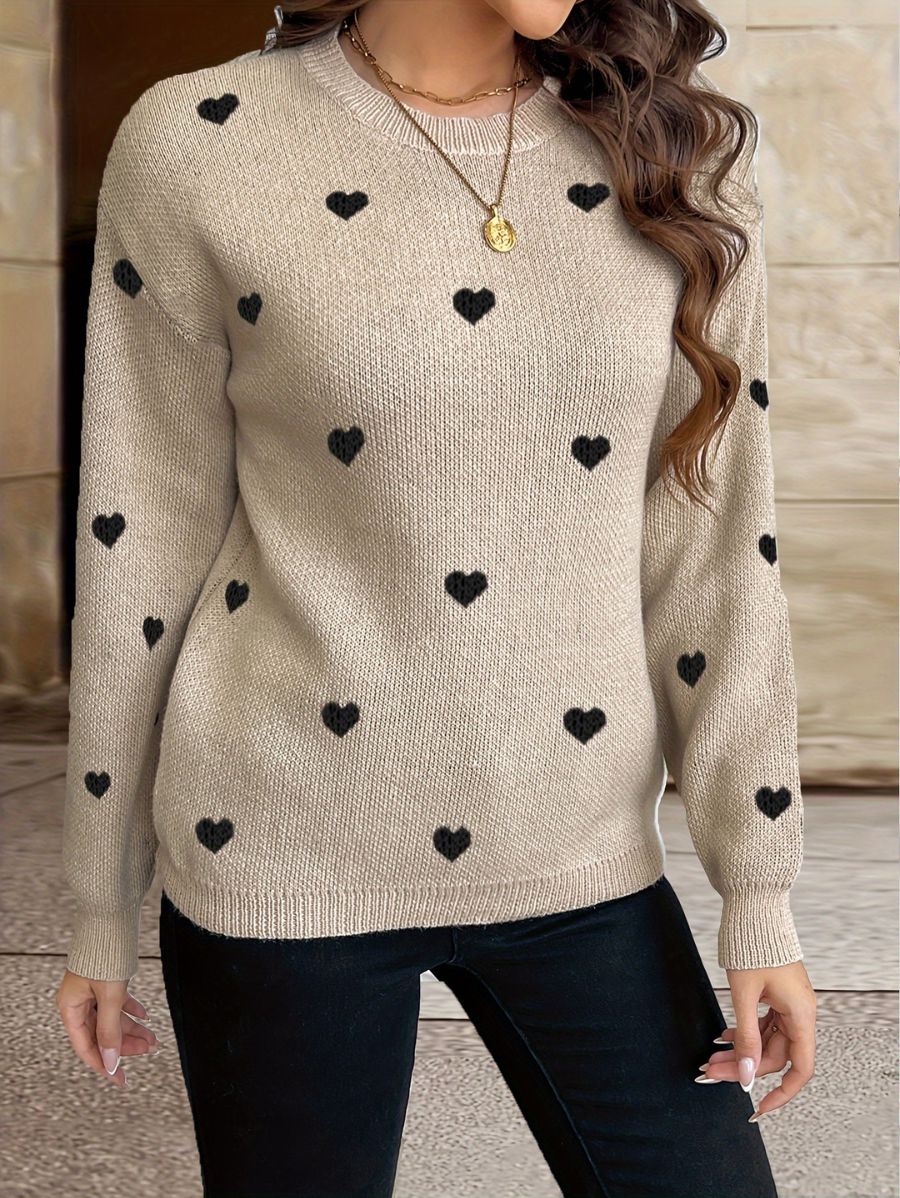 SUÉTER CON ESTAMPADO DE CORAZONES Sueter 08 ZAPRINI S 