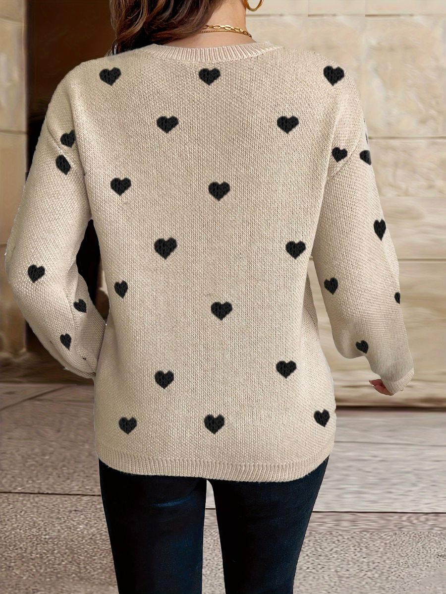 SUÉTER CON ESTAMPADO DE CORAZONES Sueter 08 ZAPRINI 