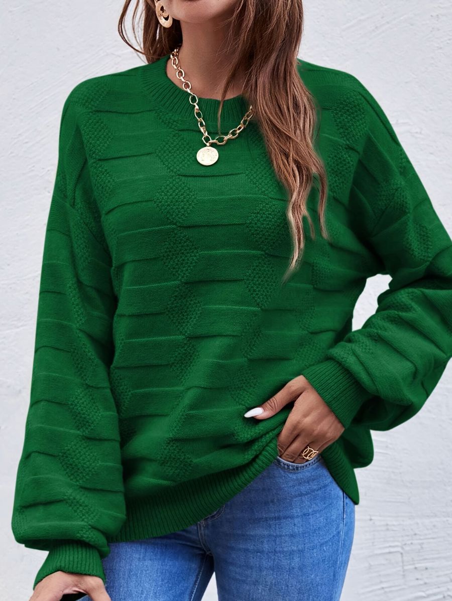 SUÉTER CON MANGAS FAROL UNICOLOR Sueter 25 ZAPRINI Verde S 
