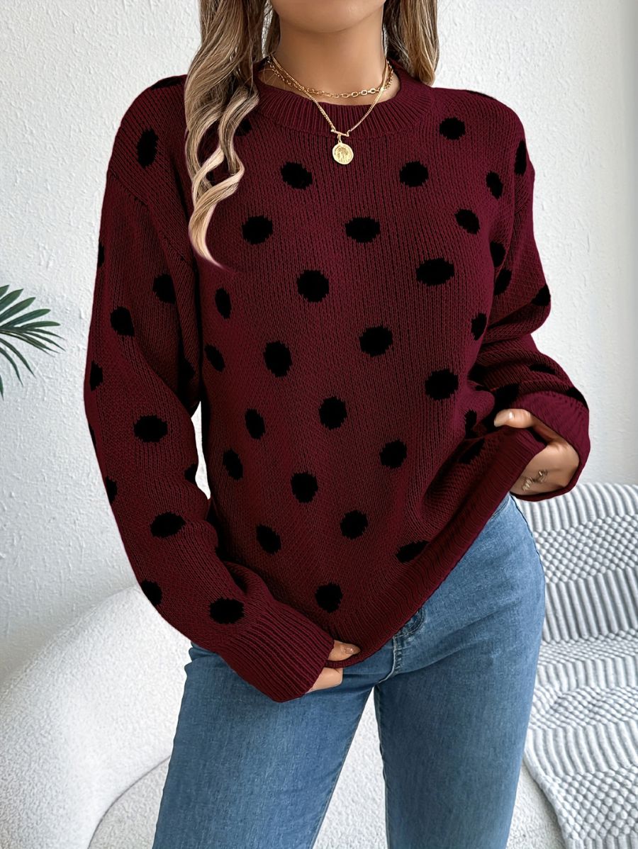 SUÉTER DE PUNTO CON BLOQUES DE COLOR Sueter 47 ZAPRINI Bordo S 