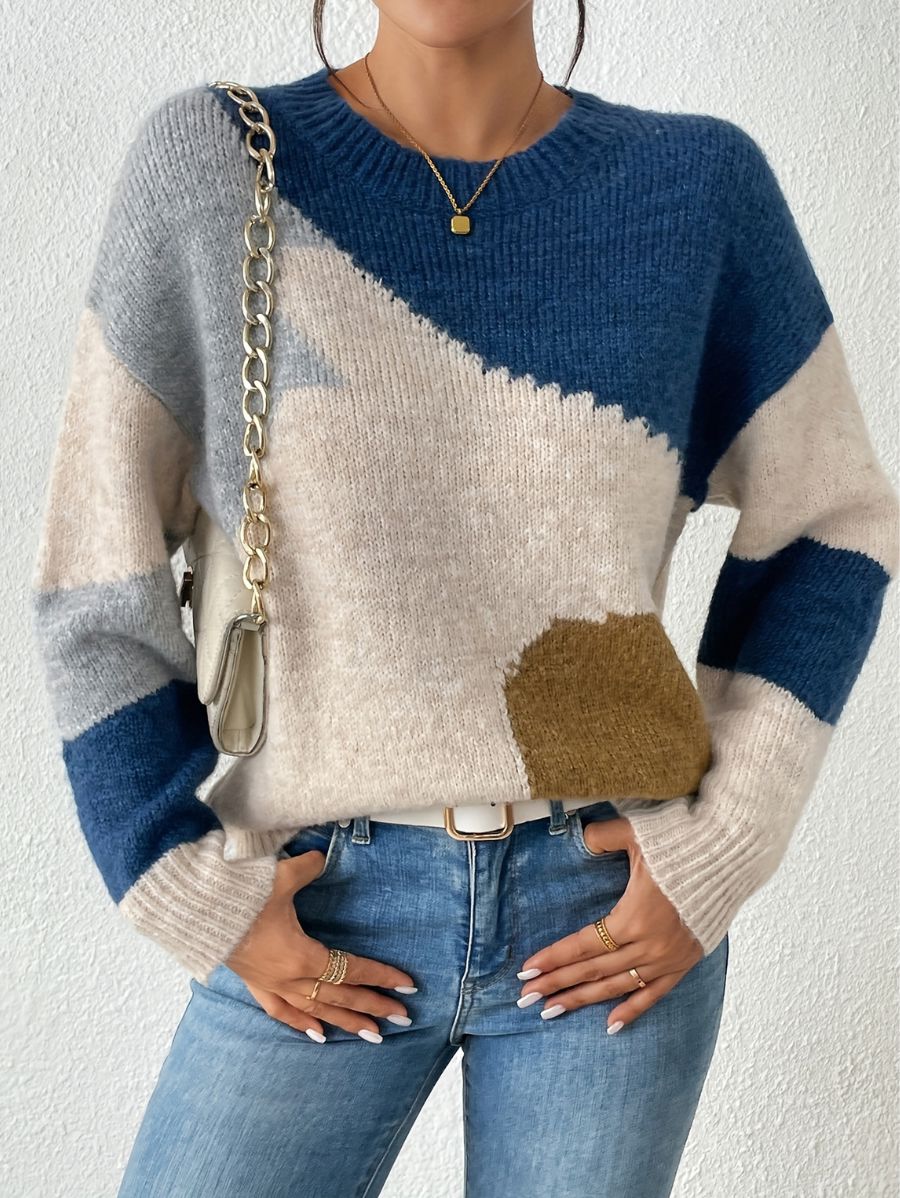 SUÉTER DE PUNTO CON PATRÓN IRREGULAR Sueter 43 ZAPRINI S 
