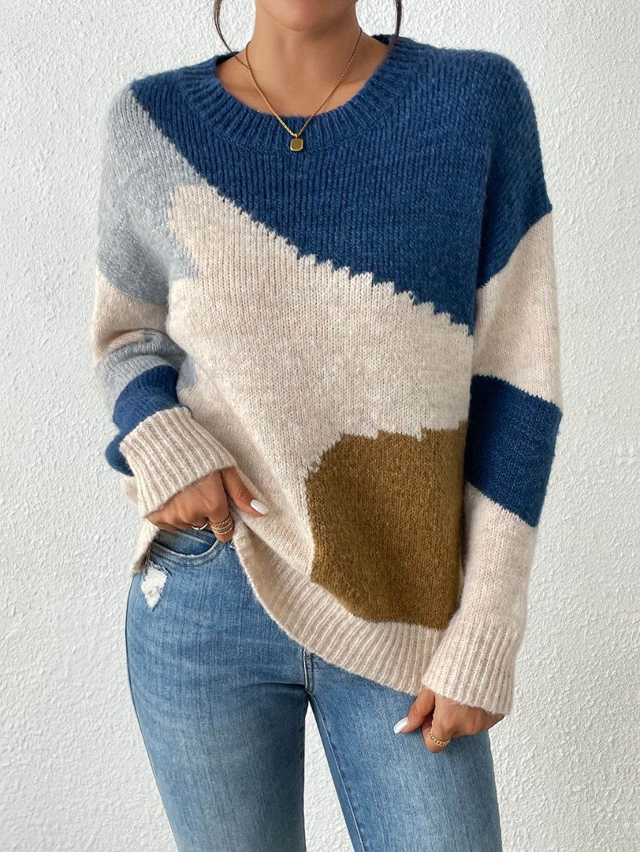 SUÉTER DE PUNTO CON PATRÓN IRREGULAR Sueter 43 ZAPRINI 