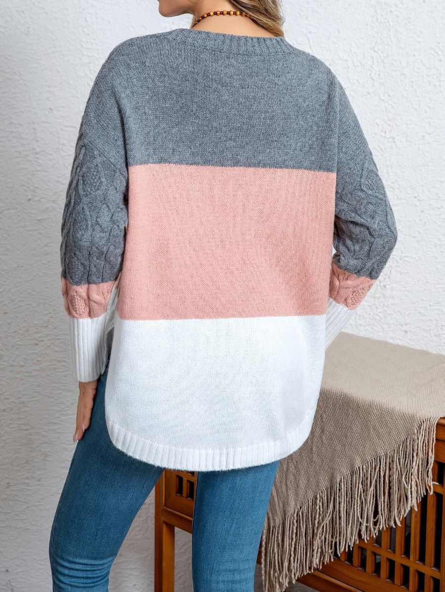 SUÉTER HOLGADO CON BLOQUES DE COLOR Sueter 12 ZAPRINI Blanco S 