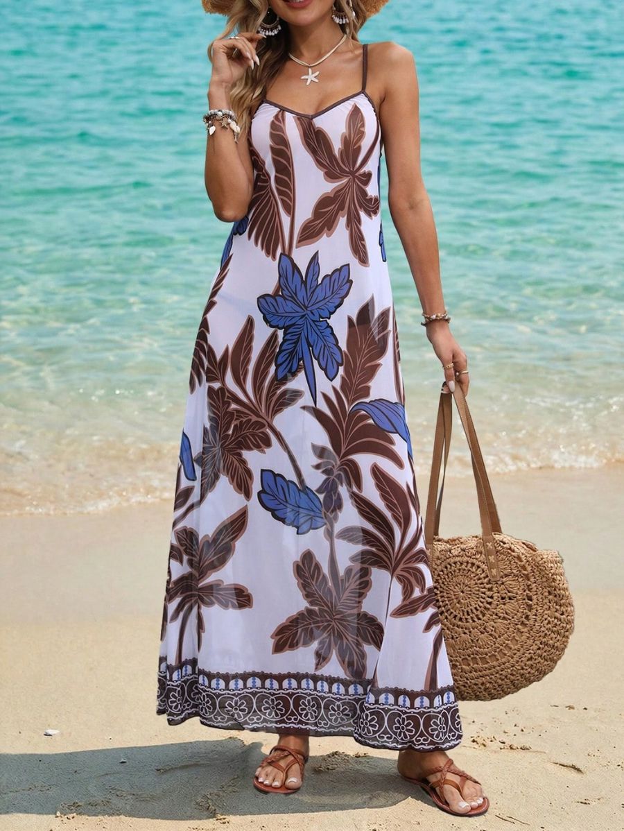 Salida De Playa Larga Con Estampado Salida De Playa 04 ZAPRINI S 