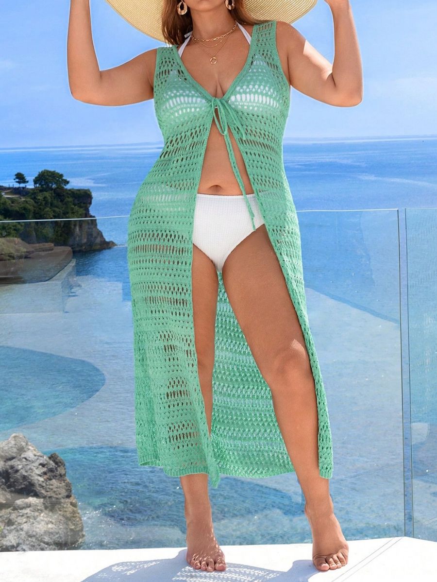 Salida De Playa Tejida Calada Plus Size Salida De Playa Plus Size 10 ZAPRINI 