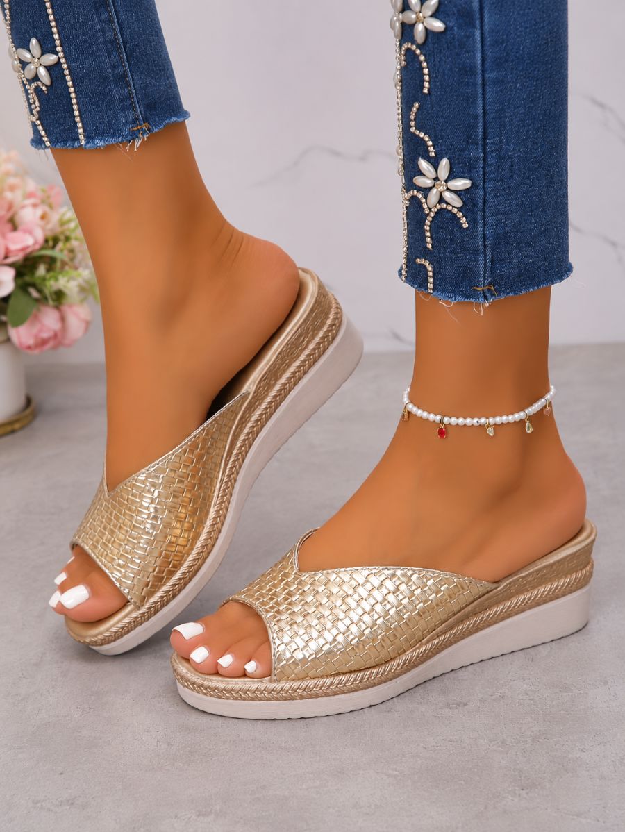 Sandalias Con Suela Gruesa Dorada Sandalia 26 ZAPRINI 34 