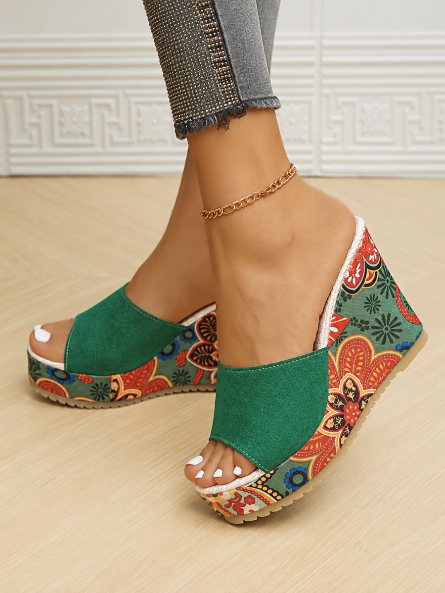 Sandalias De Plataforma Con Estampado Floral Sandalia 29 ZAPRINI 