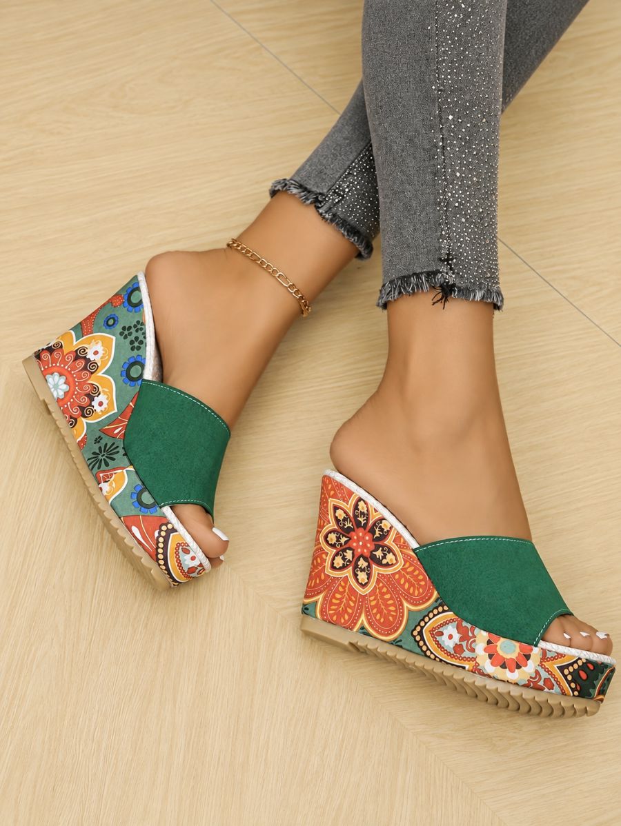 Sandalias De Plataforma Con Estampado Floral Sandalia 29 ZAPRINI 