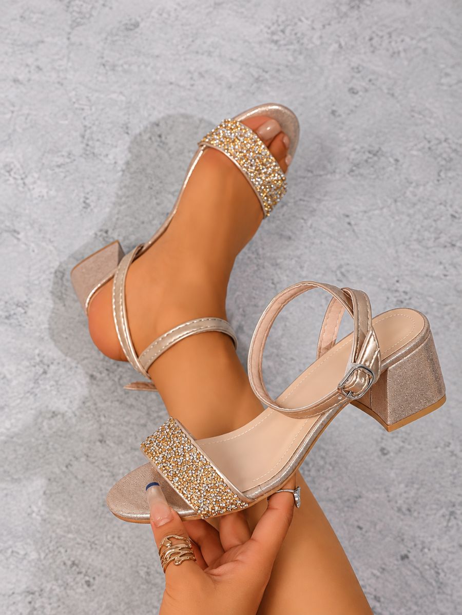 Sandalias De Tacón Con Strass Sandalia 28 ZAPRINI 