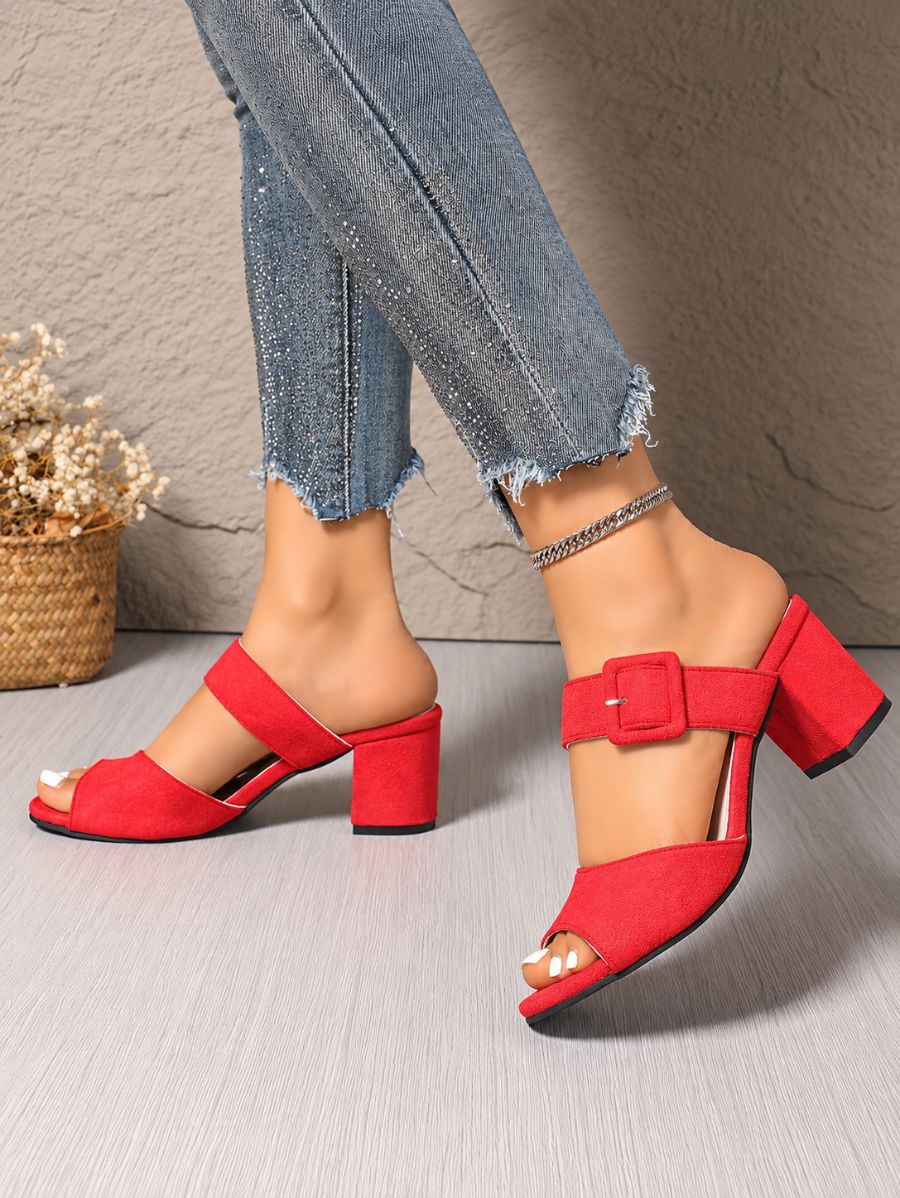 Sandalias De Tacón Lisas Con Hebilla Sandalia 30 ZAPRINI 