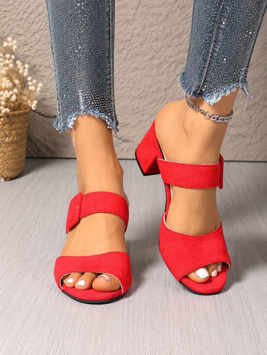Sandalias De Tacón Lisas Con Hebilla Sandalia 30 ZAPRINI 