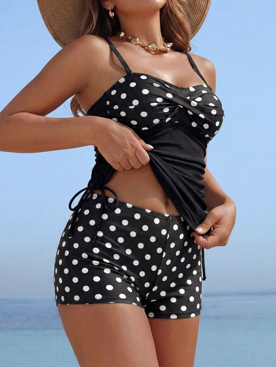 Tankini De Short Con Lunares Tankini 14 ZAPRINI 