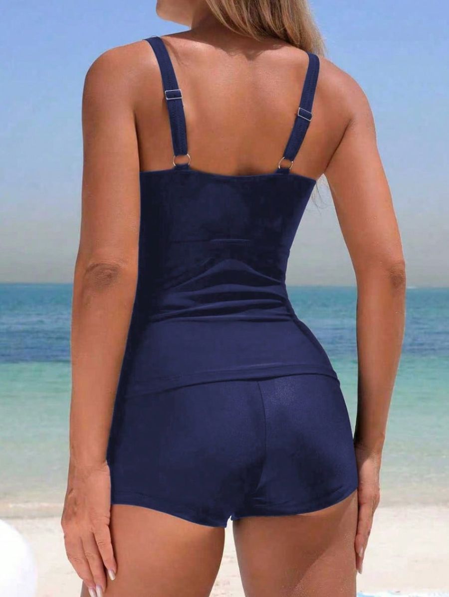 Tankini De Short Unicolor Con Lazo Tankini 08 ZAPRINI 