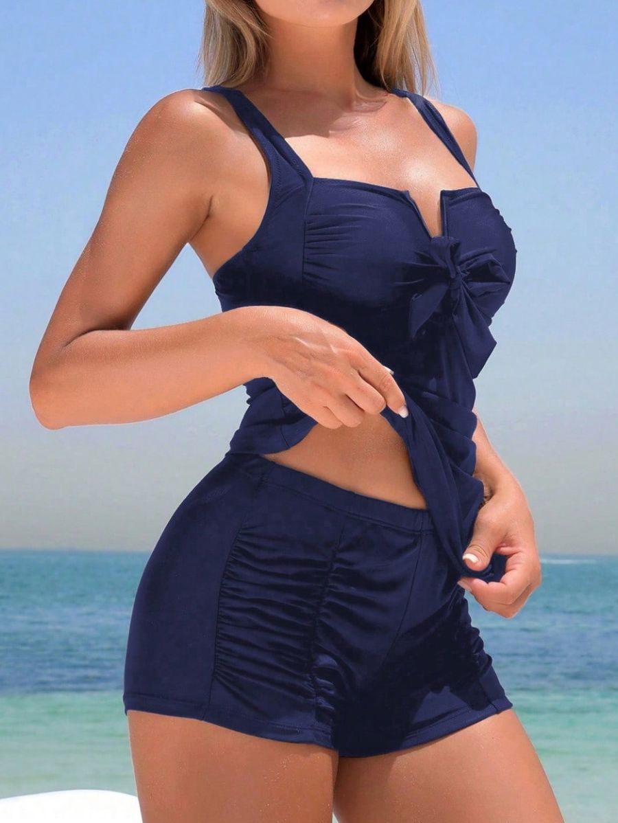 Tankini De Short Unicolor Con Lazo Tankini 08 ZAPRINI 