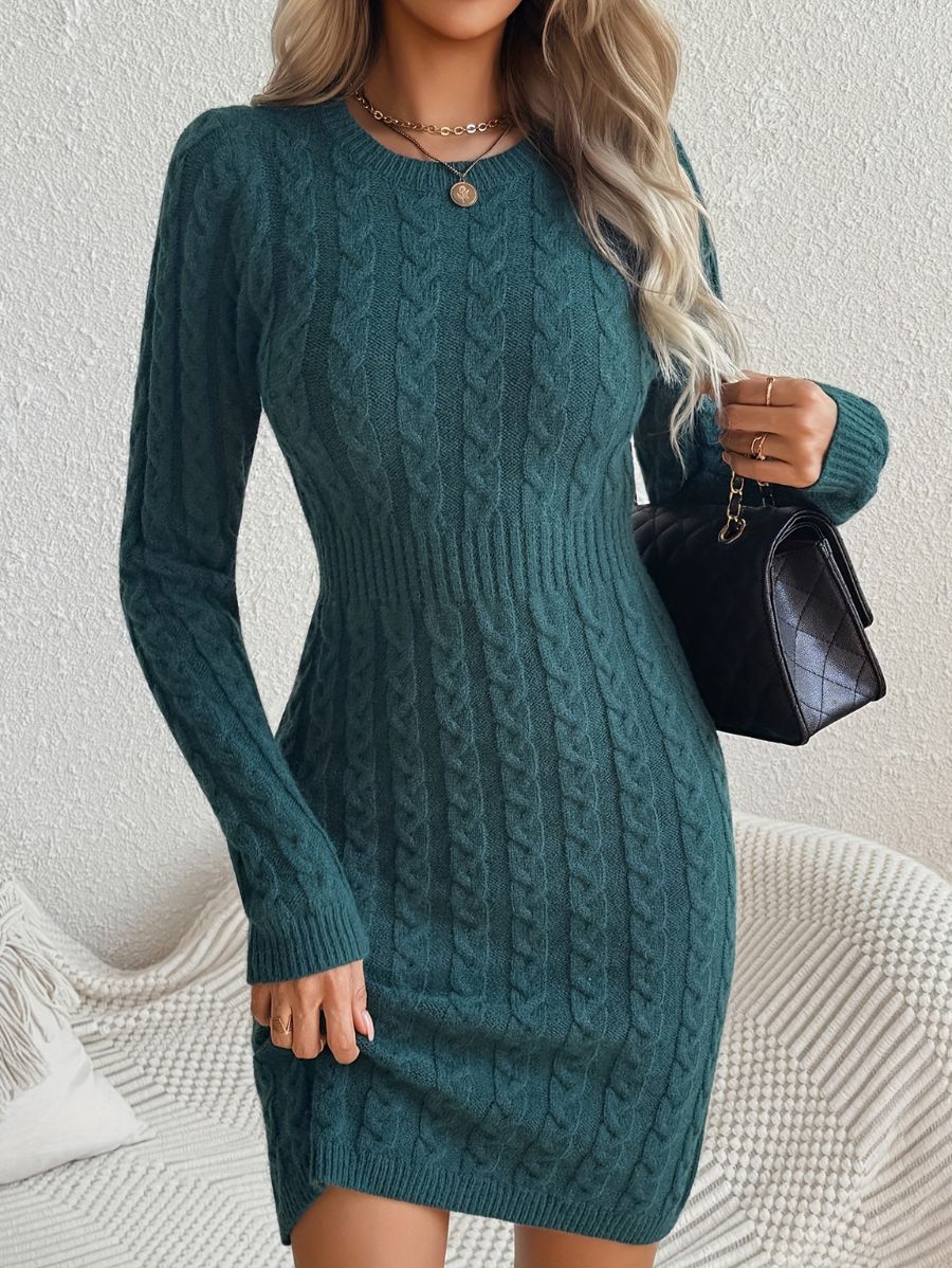 VESTIDO DE PUNTO CON AJUSTE EN CINTURA Vestido 04 ZAPRINI S 