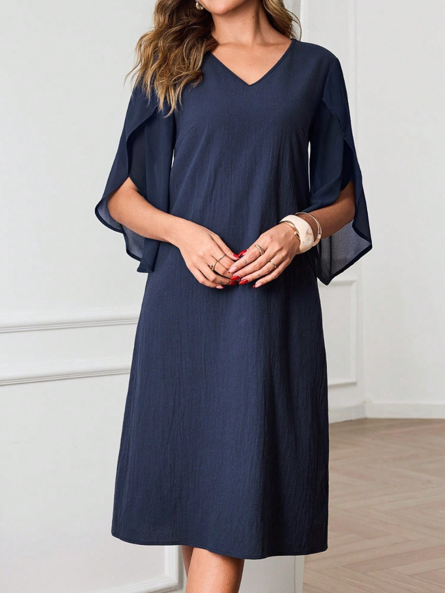 Vestido De Algodón Con Escote En V