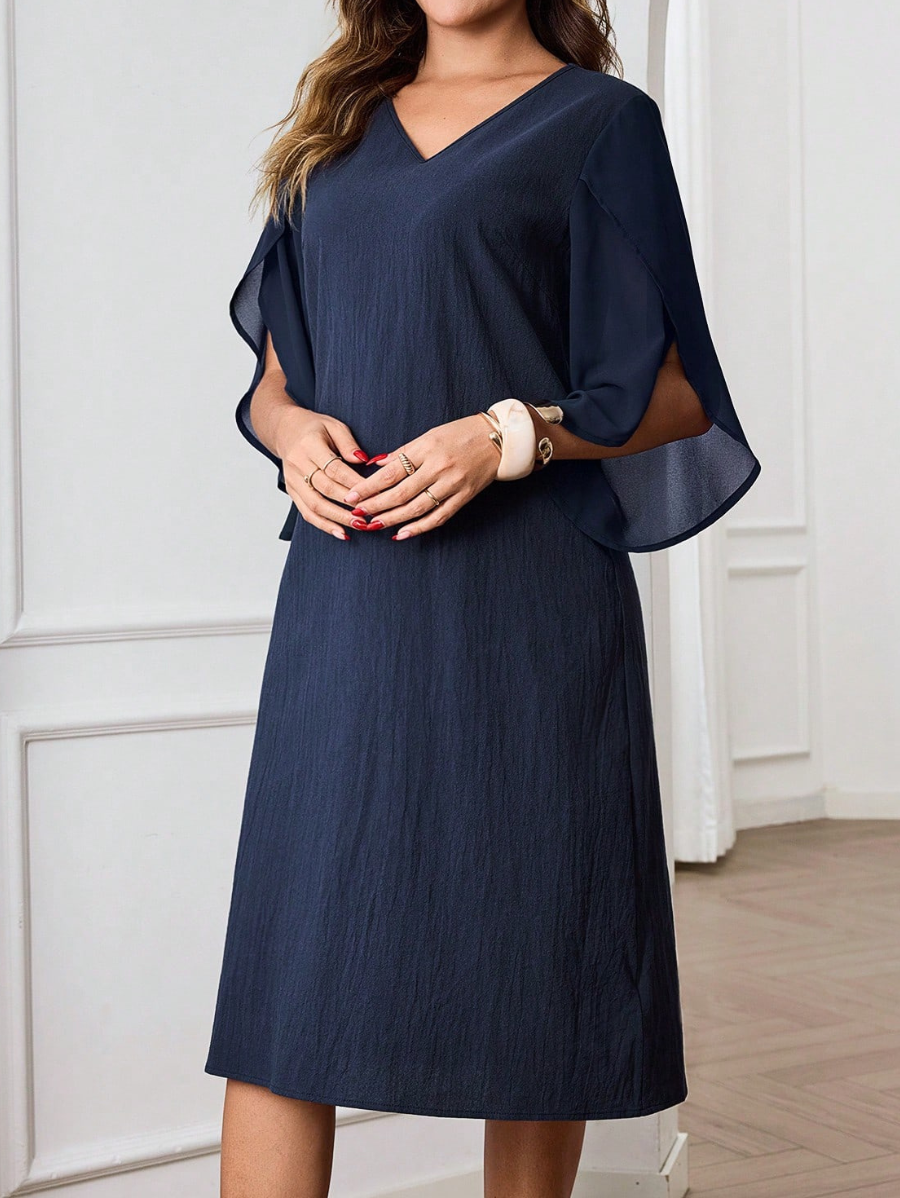 Vestido De Algodón Con Escote En V